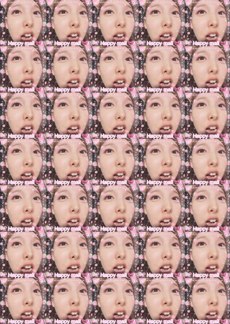 an image of a woman's face with many different expressions on the same wall