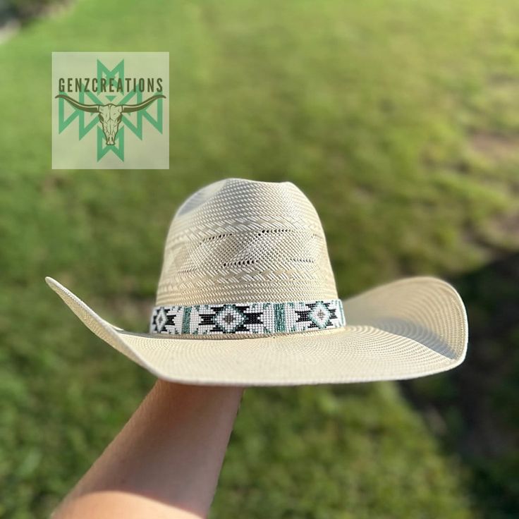 Enhance your cowgirl style with our Coastal Cowgirl Hatband. Combining beachy and western elements, this hatband adds a unique touch to any hat. With its versatile design, you can easily transition from a day at the beach to a night out on the town. Perfect for the fashion-forward cowgirl. Whole Hatband - 30 inches Beaded Portion - 17 1/2 Extra Leather - 10 1/2 Country Style Summer Hat With Adjustable Fit, Southern Style Summer Hats For Western-themed Events, Summer White Adjustable Hat Bands, Country Style Beige Hat Band For Western-themed Events, Western Style Adjustable Fit Hat Bands For Summer, Country Style Adjustable Beach Hat, Adjustable Southern Straw Hat For Rodeo, Southwestern Brimmed Sun Hat For Rodeo, Western Style Beach Hat Bands With Adjustable Fit