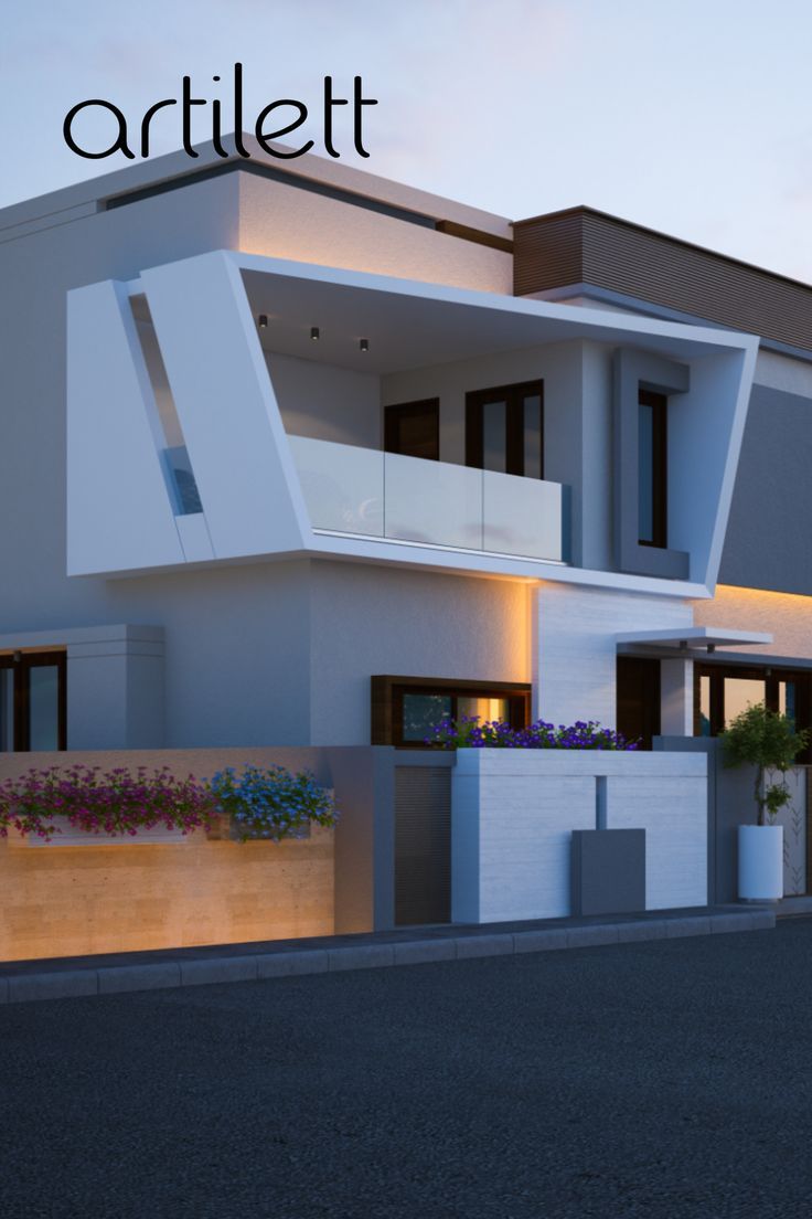 Modern balcony Architecture design | contemporary House Front House Colors Ideas, Residential Complex Architecture, Simple Elevation, Balcony Architecture, Complex Architecture, Single Floor House Design, Exterior Elevation, Modern Elevation, New Ceiling Design