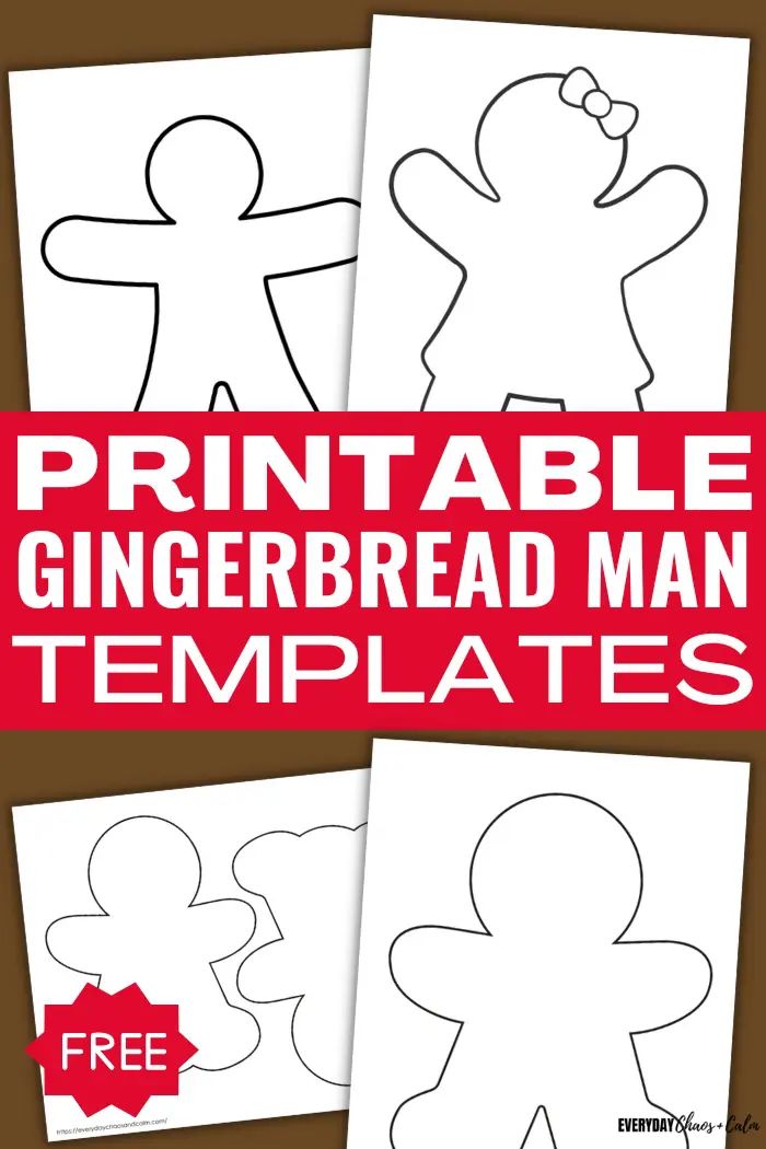 the printable gingerbread man templates are great for kids to color and decorate