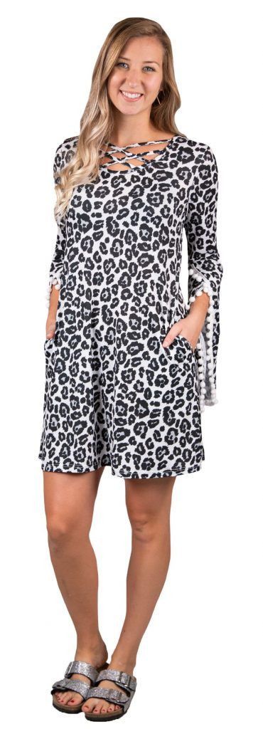 Another Simply Southern original. This pom sleeved dress has pockets! You'll love wearing it alone or over leggings or jeans. White Casual Dress With Side Pockets, Casual White Dresses With Side Pockets, Casual White Dress With Side Pockets, Casual Fall Loungewear Dresses, Casual Fall Dresses For Loungewear, Fall Mini Dress With Pockets For Day Out, Relaxed Fit Mini Dress With Pockets For Fall, Spring Dresses With Side Pockets And Stretch, Stretch Dresses With Side Pockets For Spring