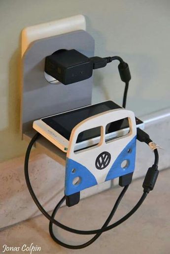 an electric vehicle charging on the wall