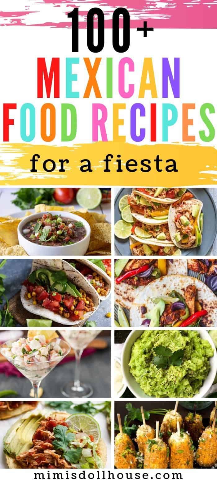 mexican food is shown with the title overlaying it's images and text