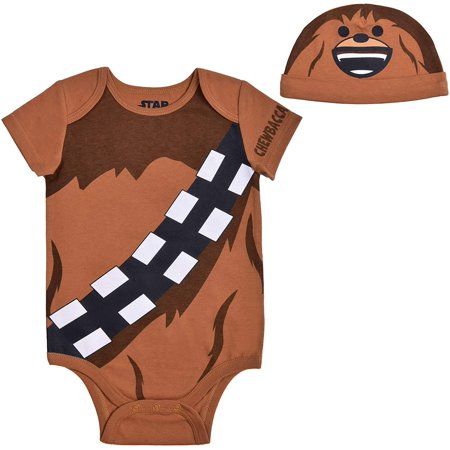 PRACTICAL AND LONG LASTING The force is strong with this creeper set with Star Wars character inspired print design. Have fun dressing up your little Jedi warrior and matching cap provides extra warmth too! Star Wars babies clothes are well made with premium quality fabrics that wont easily fade, tear or shrink. Size: 6 Months.  Color: Brown.  Gender: male.  Age Group: newborn. Star Wars Baby Clothes, Bangs Aesthetic, Star Wars Onesie, Star Wars Baby Shower, Baby Kostüm, Star Wars Character, Baby Costume, Gray Cap, Star Wars Baby