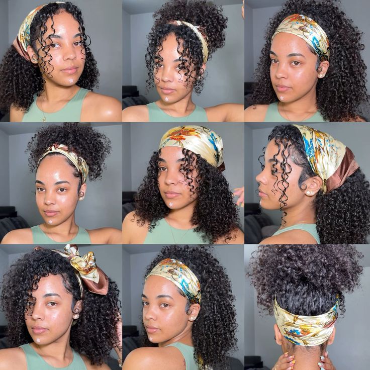 Quick Curly Hairstyles, Mixed Curly Hair, Hair Mistakes, Quick Natural Hair Styles, Hair Wrap Scarf, Cute Curly Hairstyles, Curls Hairstyles, Hair Scarf Styles, Curly Hair Styles Easy