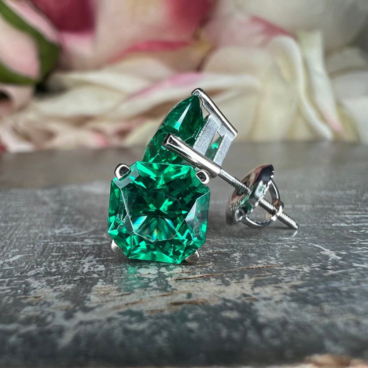 Sleek sellouts! 🤓. Order Radiant Cut Stud Earring 14k Yellow Gold, Green Emerald Stud Earrings, Square Earrings Yellow Gold, Unisex Earring Emerald Radiant Cut #6228 at $296.0 #GreenEmerald #ChristmasGift #StudEarring #SquareEarrings #14kYellowGold #EmeraldRadiant #YellowGold #StudEarrings #RadiantCut #UnisexEarring Emerald Green Earrings For Anniversary, Fine Jewelry Emerald Cut Earrings For May Birthstone, May Birthstone Emerald Cut Fine Jewelry Earrings, Emerald Cut Earrings With Prong Setting As Gift, Emerald Cut Earrings With Prong Setting, Fine Jewelry Radiant Cut Earrings Gift, Emerald Cut Emerald Earrings Fine Jewelry, Emerald Cut Brilliant Emerald Earrings, Gia Certified Green Earrings In Fine Jewelry Style