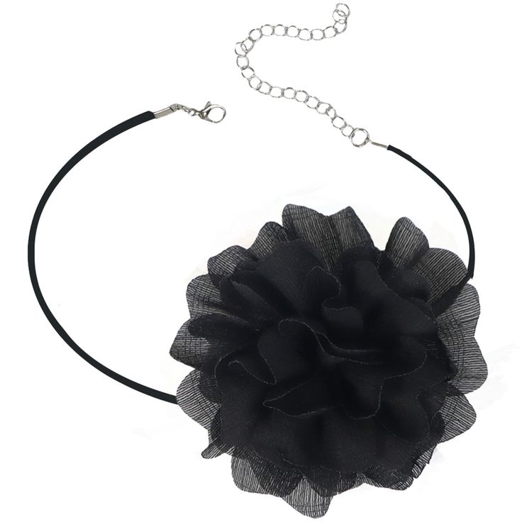 PRICES MAY VARY. ✿Size：The adjustable length of the necklace is 11.8 to 15.7 inches ✿This choker necklace is made with high-quality materials and features a unique design that will make you look and feel your best. ✿The necklace features a large artificial flower as the focal point. The flower is made of high-quality materials and is designed to look realistic and elegant. It is attached to a delicate chain that is adjustable, so you can find the perfect fit for your neck. ✿The choker necklace i Adjustable Choker Flower Necklace For Gift, Adjustable Flower Pendant Choker For Gift, Adjustable Flower Pendant Choker Gift, Adjustable Flower Charm Choker, Adjustable Elegant Flower Necklace, Adjustable Flower Necklace With Flower Decoration, Gift Flower Pendant Adjustable Choker, Adjustable Flower Decoration Choker For Party, Adjustable Party Choker With Flower Decoration