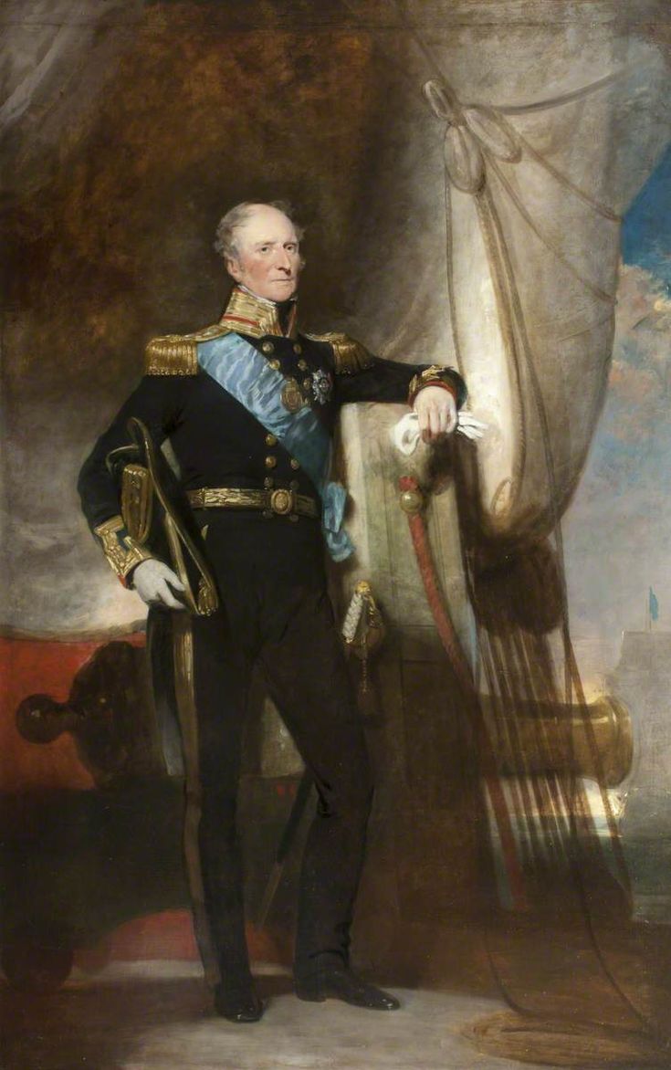 an old painting of a man in uniform