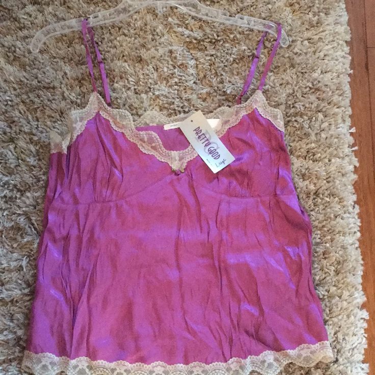 Super Soft Pajama Top Priced To Sell!!!! Purple Sleep Tops For Spring, Spring Purple Sleep Top, Purple Spring Sleep Top, Spring Camisole For Pajama Party, Pink Camisole For Sleepover In Summer, Pink Top For Pajama Party In Spring, Pink Camisole For Spring Sleepwear, Pink Spring Sleep Tops, Spring Pink Camisole For Pajama Party