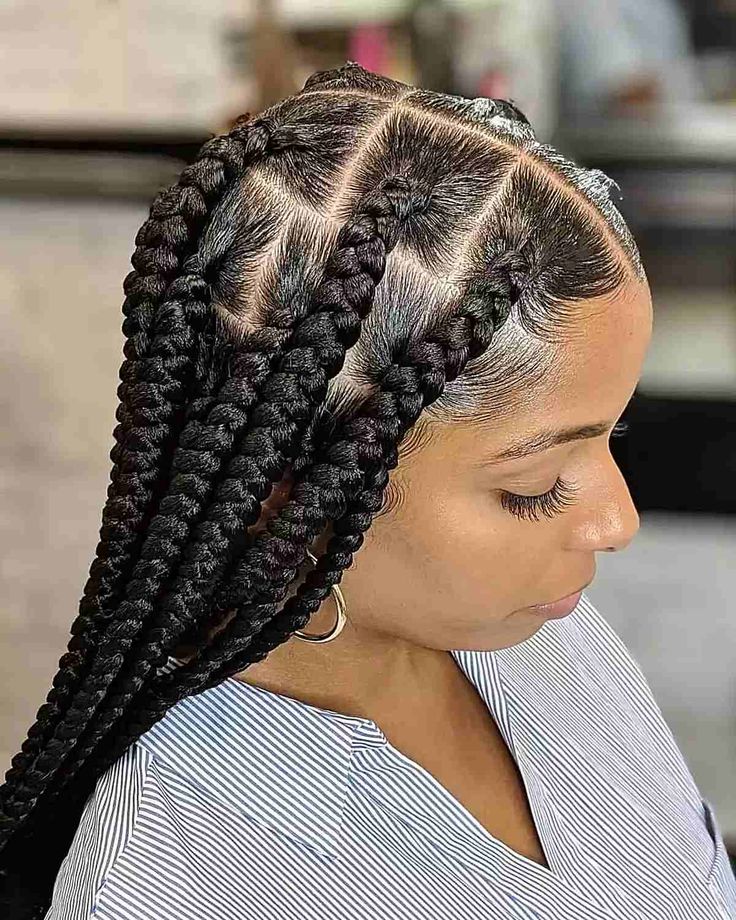 25 Best Large Knotless Braids Ideas Tan Skin Blonde Hair, Twisted Hair, Big Braids, Hairstyles Indian, Big Box Braids Hairstyles, Jumbo Box Braids, Box Braids Hairstyles For Black Women, Braids Hairstyles Pictures, Braided Ponytail Hairstyles