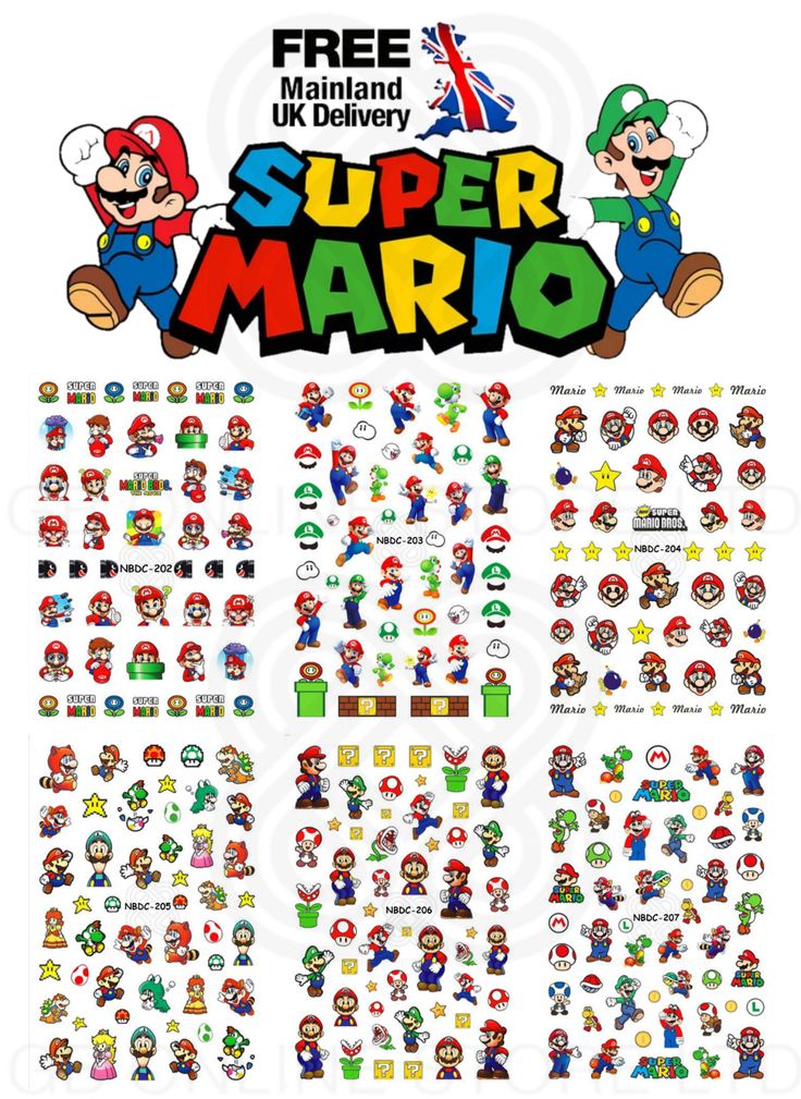 Super Mario Cartoon Characters Self-Adhesive Nail Art Transfers Sticker Introducing our enchanting collection of Super Mario Characters Self-Adhesive Nail Stickers! These delightful nail stickers bring the magic of Disney right to your fingertips. Each set includes a variety of beloved characters, making nail art fun and effortless. Here are some of the key features and descriptions: Each set of Super Mario Characters Self-Adhesive Nail Stickers is made from high-quality materials, ensuring easy application and a long-lasting, dazzling finish. Embrace the magic of Super Mario and elevate your nail game with these charming and whimsical nail stickers! Package Includes: Contents: One Sheet (Brand New in Retail Packaging) Size of Sheet : Series NBWG - 10.3cm * 8cm (Approx) Size of Sheet : Ser Super Mario Cartoon, Nail Art Fun, Mario Cartoon, Super Mario Characters, Cartoons Characters, Pedicure Nail Art, Art Stickers, Nail Games, Pedicure Nails