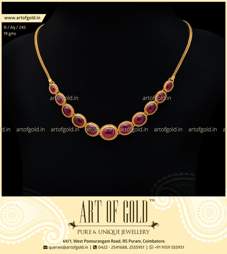 A gorgeous Light Weight Antique #Kemp Stone #Necklace that would go well with any Ethnic wear. Click to Buy. Cnc Jewelry, Kemp Jewellery, Jewellery Model, Ruby Necklace Designs, Gold Necklace Indian, Gold Jewelry Simple Necklace, Gold Necklace Indian Bridal Jewelry, Necklace Art, Antique Jewelry Indian