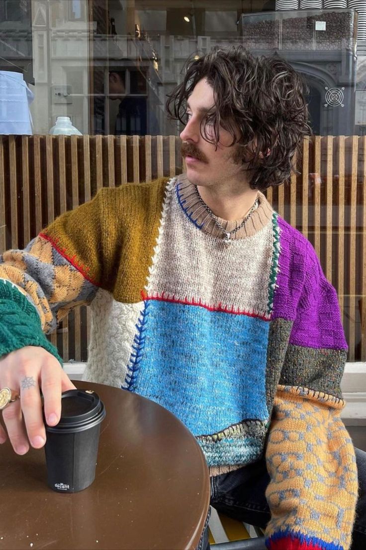 Frank Longbottom Aesthetic, Regan Walker, Masc Fashion, Crochet Men, Knitwear Sweater, Knit Men, Knitwear Men, Character Outfits, Knitting Inspiration