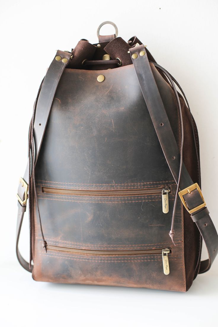 Men's Leather Backpack, Brown Leather Backpack, Laptop Backpack for Men and Women, Leather Rucksack, Minimalist Backpack, Large Leather Backpack, Handmade Backpack Backpack With Leather Handles For Everyday Carry, Everyday Carry Backpack With Leather Handles, Modern Travel Bag With Leather Backing For Everyday Use, Brown Leather Backpack With Zipper For Everyday, Leather Backpack With Zipper Pocket, Leather Backpack With Leather Handles For Trips, Leather Travel Backpack For Everyday Use, Functional Backpack With Leather Backing For Everyday Use, Everyday Leather Backpack