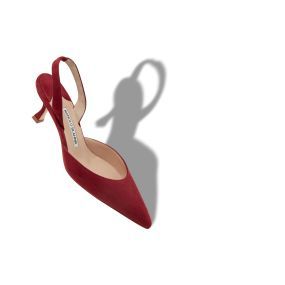 CAROLYNE Chic Suede Slingback Pumps For Party, Party Suede Slingback Pumps With Padded Heel, Suede Slingback Pumps With Padded Heel For Party, Elegant Red Slingback Pumps With 4-inch Heel, Chic Red Slingback Pumps With Padded Heel, Red Evening Slingback Pumps With Padded Heel, Red Slingback Pumps With Padded Heel For Evening, Chic Evening Suede Slingback Pumps, Chic Evening Slingback Suede Pumps