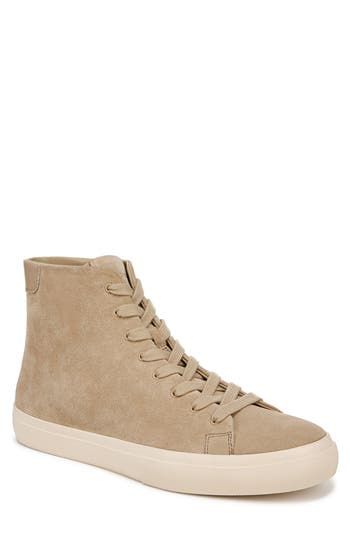 A high-top silhouette and supple suede upper add sophisticated elements to a streamlined sneaker grounded by a durable rubber cupsole. Lace-up style Leather upper and lining/rubber sole Imported Suede High-top Sneakers With Vulcanized Sole, White Soled Suede High-top Lace-up Sneakers, Suede High-top Sneakers With Gum Sole, High-top Suede Sneakers With Gum Sole, High-top Suede Sneakers With Vulcanized Sole, Suede High-top Lace-up Sneakers With Branded Insole, Suede High-top Sneakers With Contrast Sole, High-top Suede Sneakers With White Sole, Casual Suede High-top Sneakers With Textured Sole