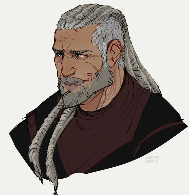 an old man with grey hair and braids