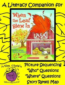 the book cover for when the leaf blew in, which features an image of a barn and