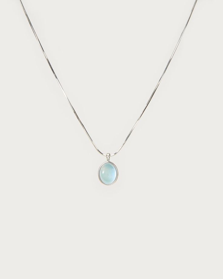 Aquamarine Stone Necklace | En Route Jewelry En Route Jewelry, Outfit Shop, Aquamarine Necklace, Aquamarine Jewelry, Aquamarine Stone, Jewelry Lookbook, Blue Necklace, Silver Pieces, Dream Jewelry