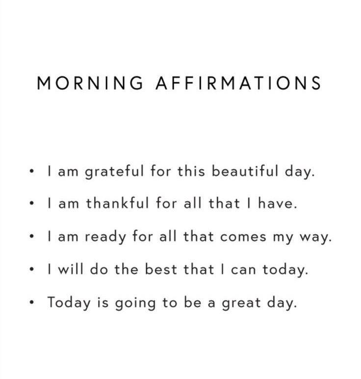 a poem written in black and white with the words, morning affirmationss