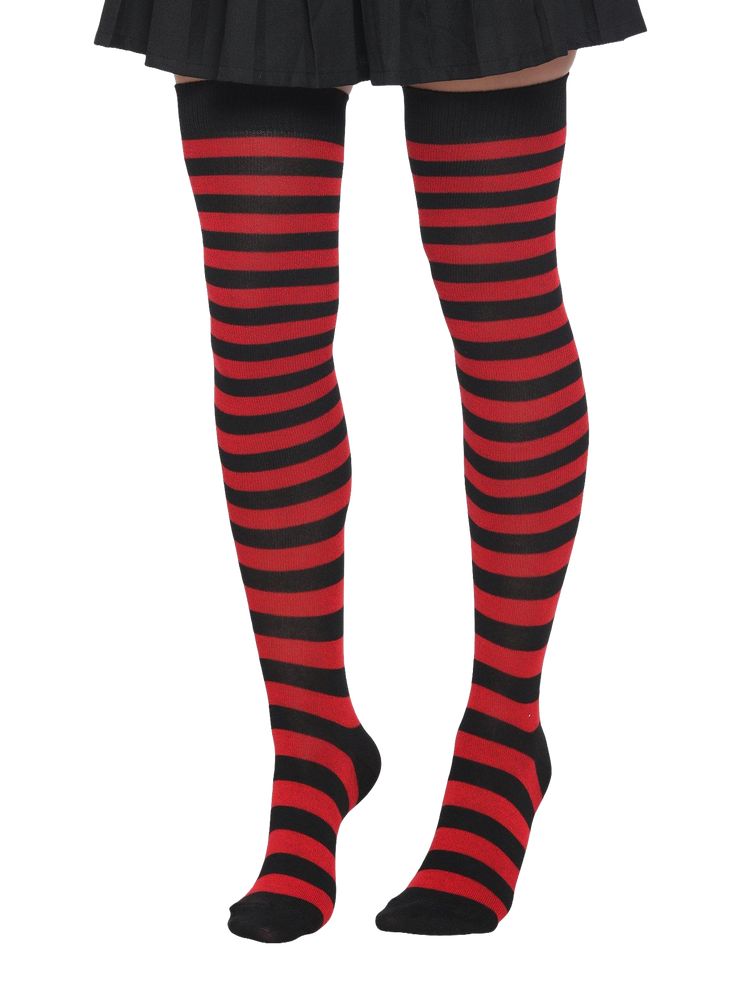 Red Knee High Socks, High Thigh Socks, Knit Leg Warmers Pattern, Black Thigh High Socks, Thigh High Garter, Striped Thigh High Socks, Garter Tattoo, Striped Knee High Socks, Striped Stockings