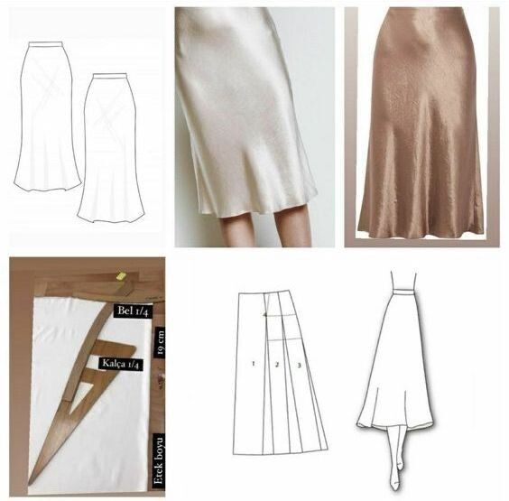 the sewing pattern for this skirt is easy to sew