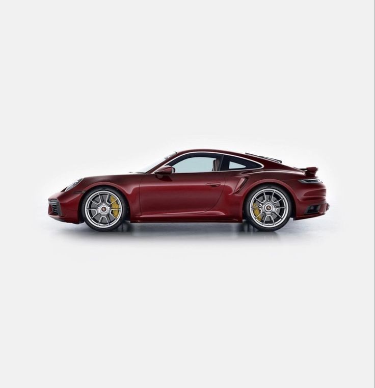 a red sports car on a white background with space for text or image to be added