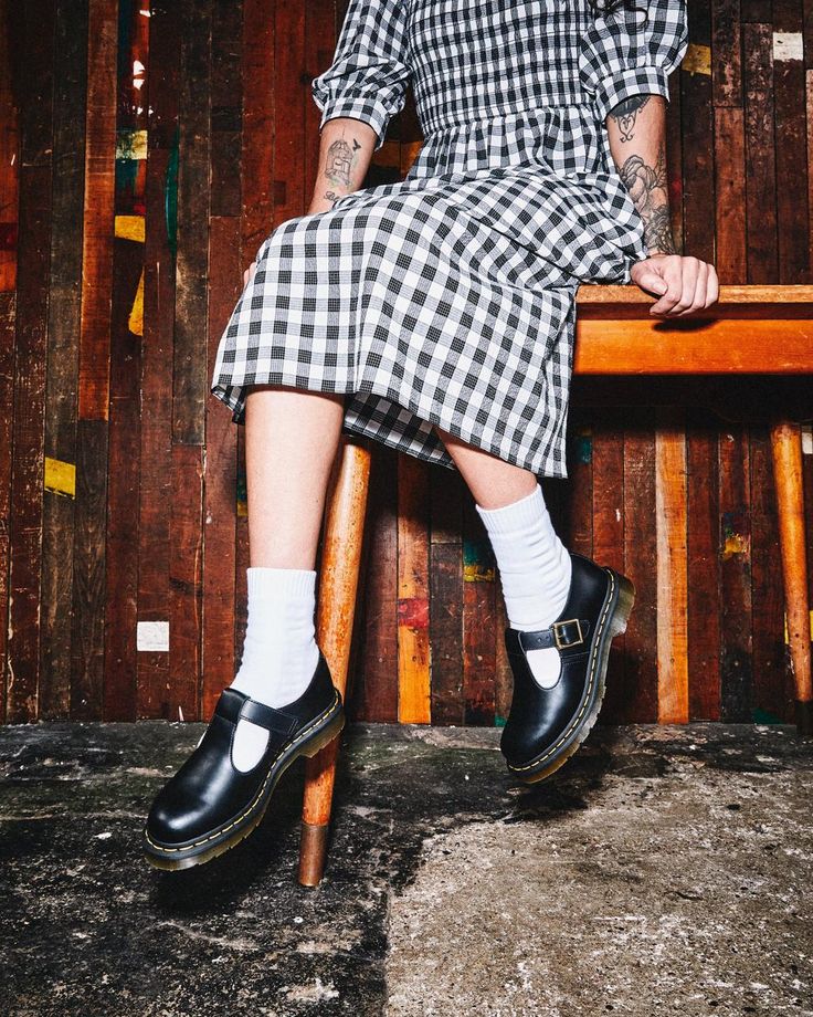 POLLEY SMOOTH LEATHER MARY JANES | Dr. Martens Official Dr Martens Mary Jane Outfit, Dr Martens Polley, Dr Martens Mary Janes, Mary Jane Outfit, Mary Janes Outfit, Dr Martens Mary Jane, Mary Jane Shoes Outfit, Dresses 60s, 60s Clothing