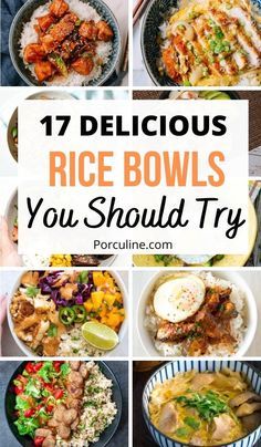 the top ten delicious rice bowls you should try to make this week's meal