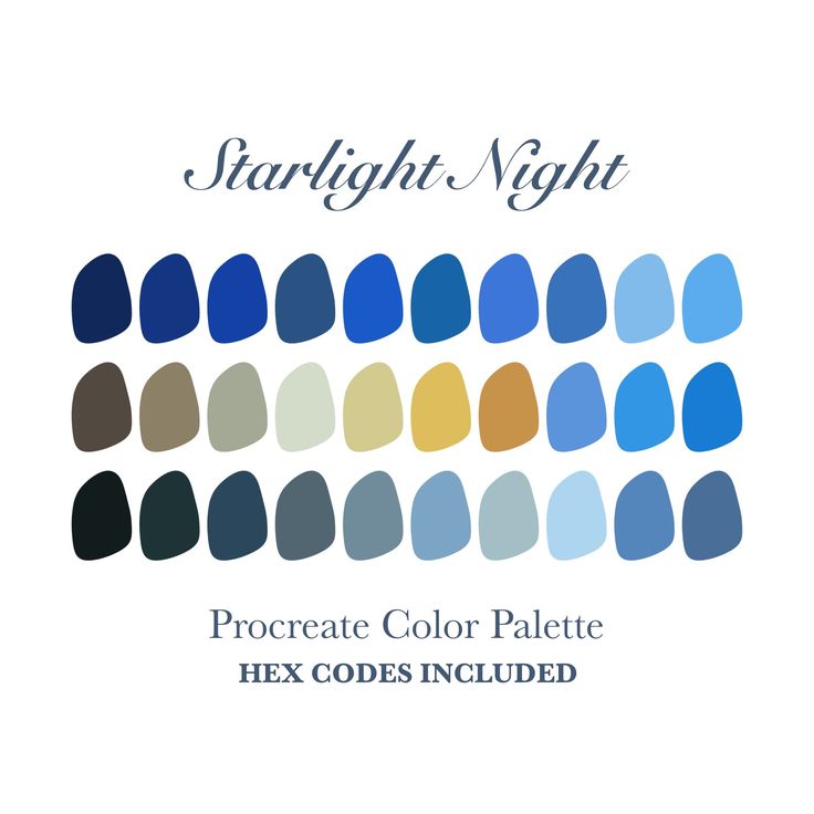 the color scheme for starlight night