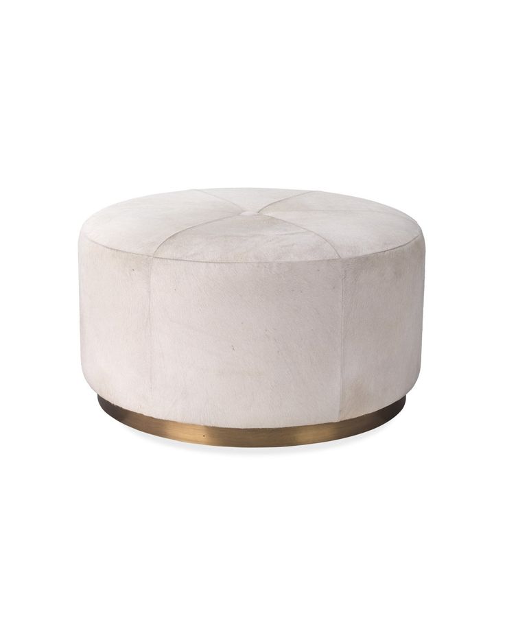 Featured Round Ottoman Vanity Stool, Round Pouf Ottoman, Wall Sconces Living Room, Sconces Living Room, Homeowner Gift, Hidden Colors, Cerused Oak, Jamie Young, Antique Brass Metal