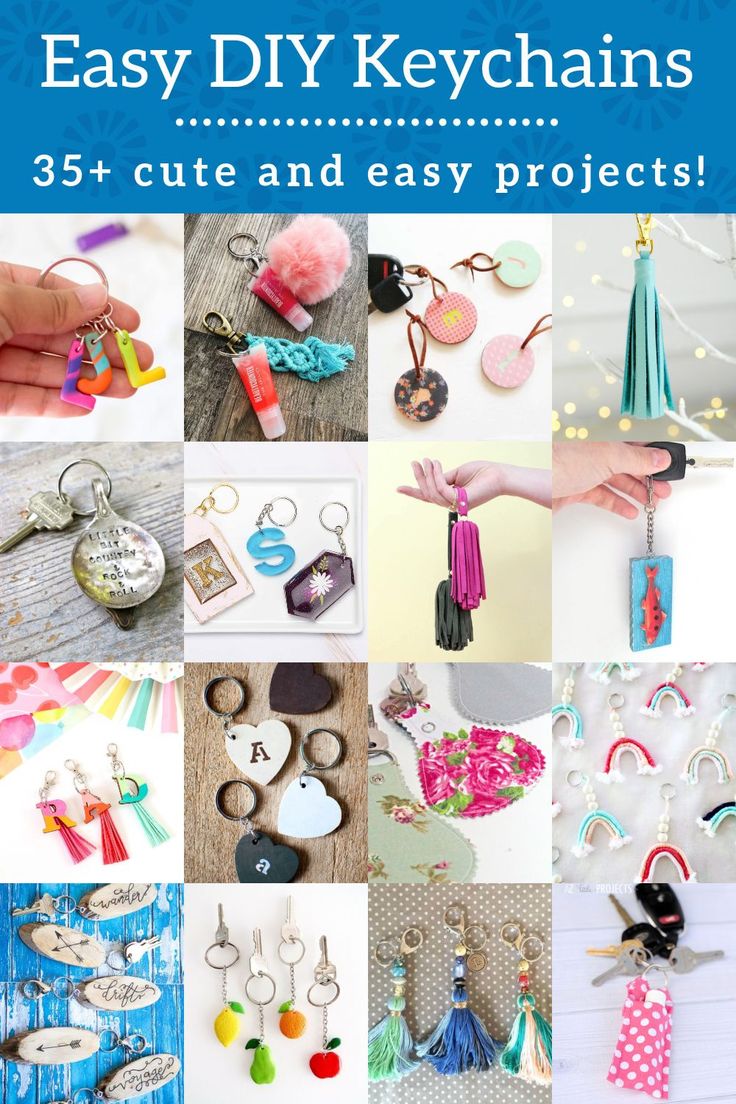 easy diy keychains 35 + cute and easy projects to make with them