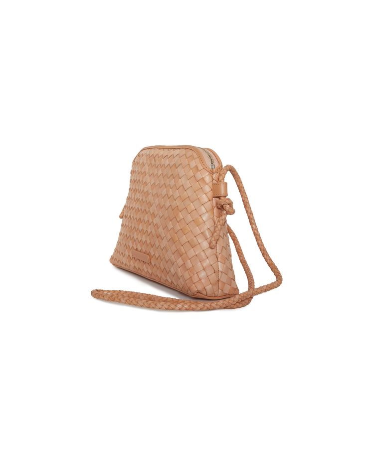 100% Buffalo leather Woven leather design Crossbody strap Zipper closure Cotton lining Interior pocket On-the-go Woven Leather Crossbody Bag, Woven Leather Crossbody Bag For On-the-go, On-the-go Woven Leather Pouch Shoulder Bag, Everyday Woven Leather Pouch Shoulder Bag, Travel Woven Leather Pouch Shoulder Bag, Travel Pouch Shoulder Bag In Woven Leather, Natural Color Woven Leather Pouch Bag, Natural Woven Leather Pouch Bag, Woven Leather Crossbody Bag For Daily Use