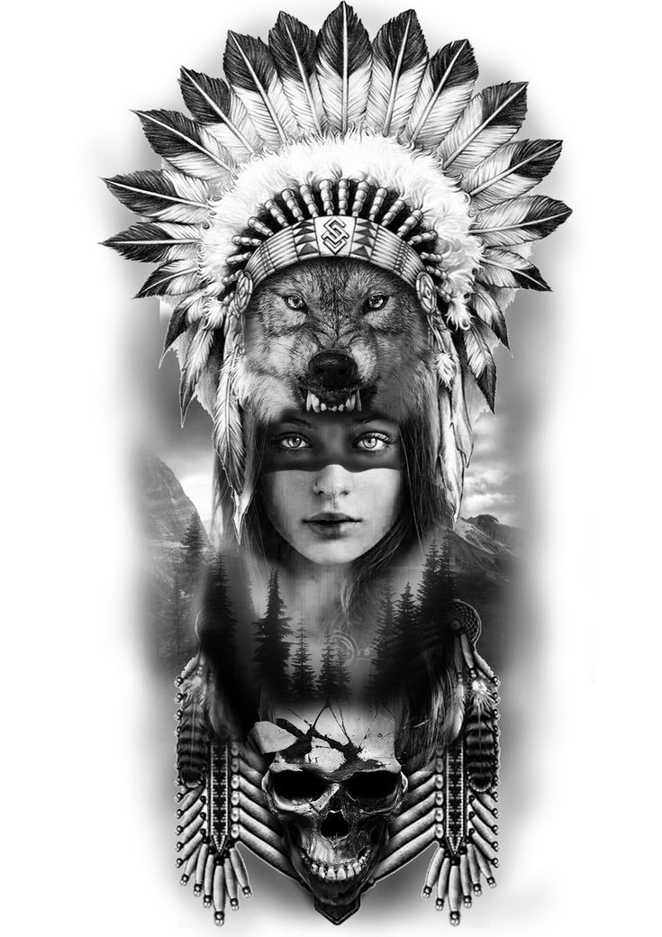 Pin by Luciano Gomes on arte tatuagem | Native american tattoo sleeve, Native american tattoos, Native american tattoo designs Indian Tattoo Ideas, Indian Headdress Tattoo, Red Indian Tattoo, Native Indian Tattoos, Indian Girl Tattoos, Indian Skull Tattoos, Native American Tattoo Designs, Tattoo Bras Homme, Tato Maori