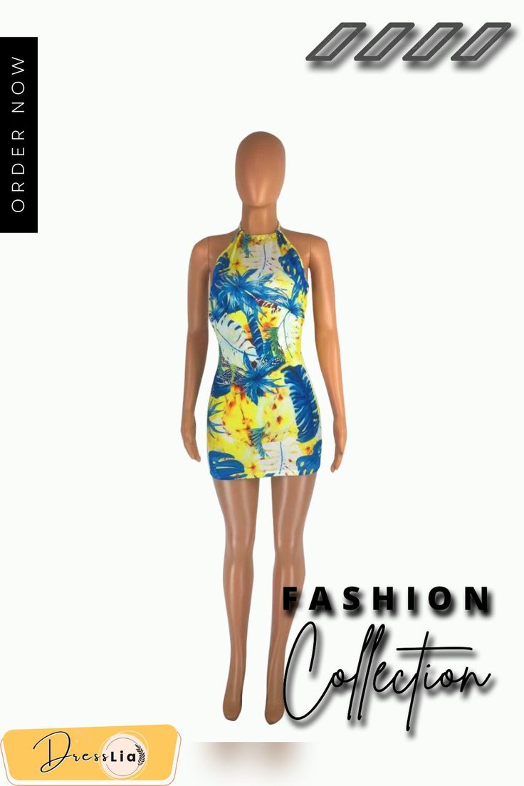 Sexy Cross Bandage Backless Summer Print Beach Dresses Printed Beach Dresses, Summer Prints, Beach Dresses, 1 Million, Dresses