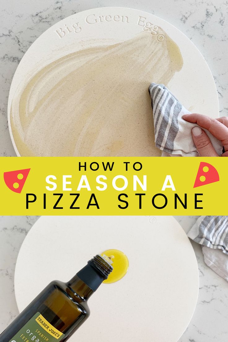 how to season a pizza stone with olive oil