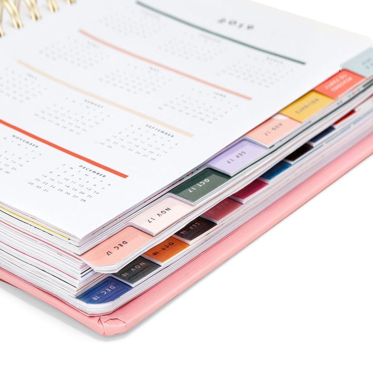 an open planner book sitting on top of each other