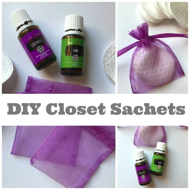 several different types of diy closet sachets