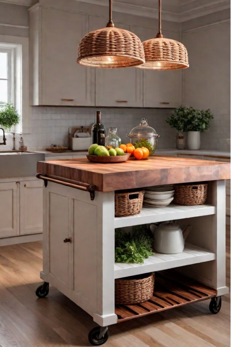 Small mobile kitchen island with storage Small Island In Small Kitchen, Kitchen Island With Towel Rack, Small Kitchen Island Ideas Space Saving, Apartment Kitchen With Island, Mobile Island Kitchen, Kitchen Island With Trash Bin, Kitchen Island Shelf, Apartment Kitchen Island, Small Kitchen Island Ideas