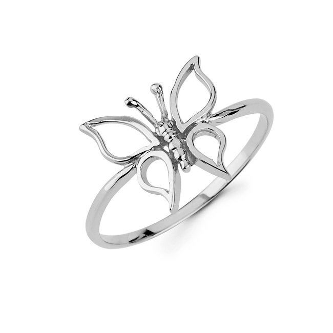 "Matching our Beautiful Necklace is this Solid 14k Gold Butterfly Ring. Great for everyday Jewelry and can be ordered in a Knuckle Ring Size. Measures 1/2\" x 1/2\"." Gold Butterfly Ring, Ring Butterfly, Jewelry Butterfly, Engraved Ring, Knuckle Ring, Butterfly Ring, Knuckle Rings, Butterfly Jewelry, Gold Butterfly