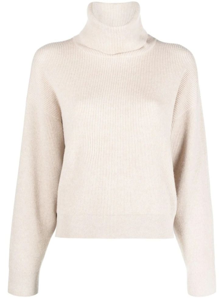 Luxurious Cyclist Long Sleeve knitwear by Brunello Cucinelli features a turtleneck and a relaxed fit for sophisticated comfort. Ideal for transitional seasons, this elegant piece embodies chic style and versatility for various occasions. 

- Composition: 60% wool, 30% cashmere, 10% silk  
- Gender: Woman White Cashmere Sweater, Turtle Neck Jumper, Cable Knit Jumper, High Neck Sweater, Beige Sweater, Brown Sweater, Sweater Sale, Roll Neck, Ribbed Sweater