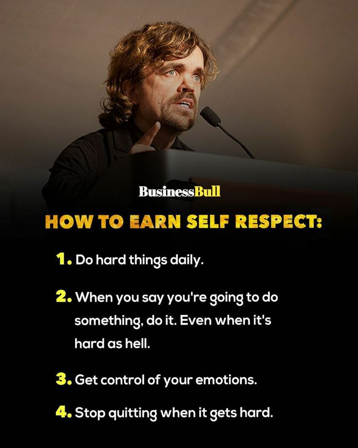 a man speaking into a microphone with the words how to learn self respect on it