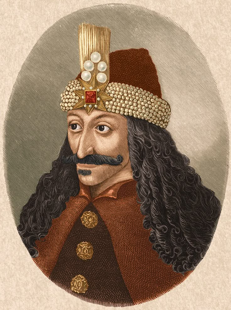 an old fashion portrait of a man with long hair and a mustache wearing a hat