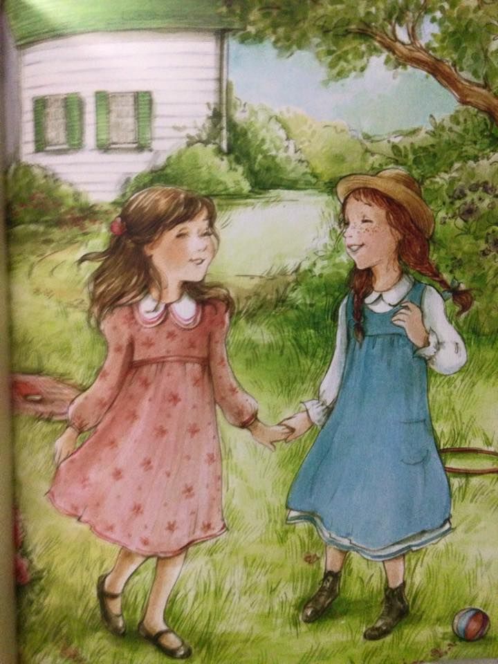 Anne of Green Gables- Anne and Diana Barry Childhood Memories Art, Country Summer, Beatles Art, Little House On The Prairie, Laura Ingalls Wilder, Laura Ingalls, Cool Wallpapers Cartoon, Classic Paintings, Gandalf