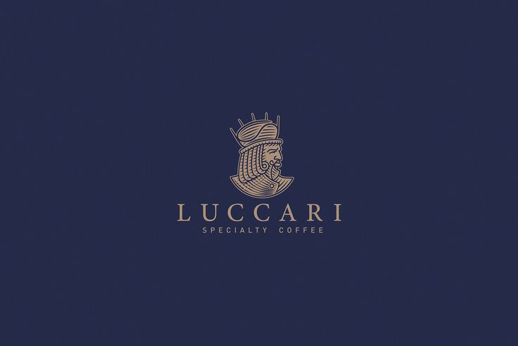 the logo for lucgari specialty coffee, which is designed to look like a man's head