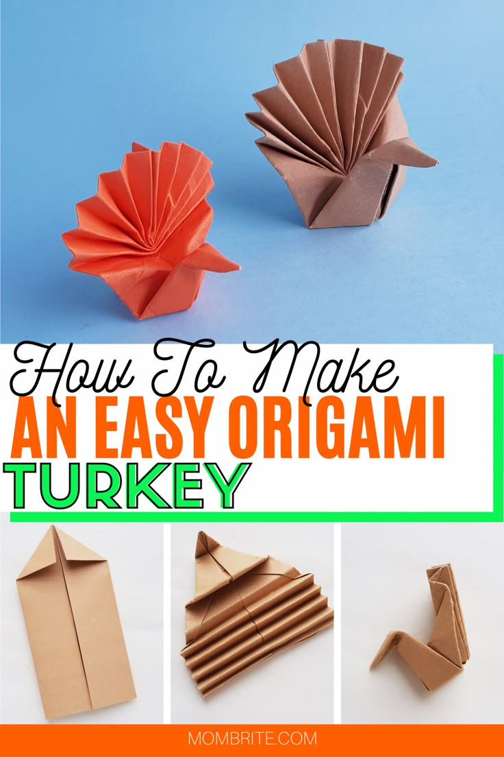 how to make an easy origami turkey