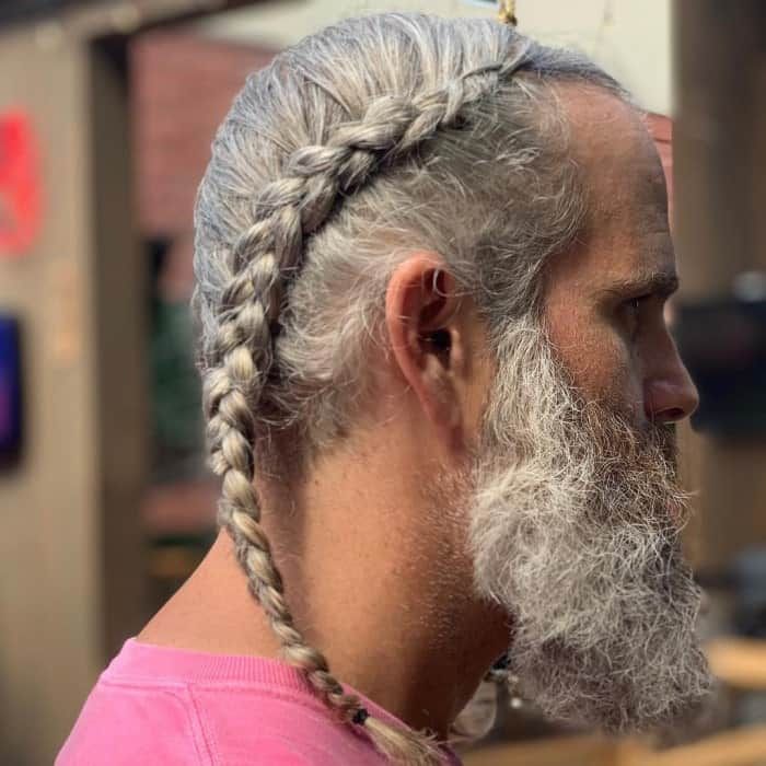 These White Men Braids Are Still Hot (2020) – Hairstyle Camp White Man Braids Hairstyles, White Men Braids, White Guy With Braids, Braid Front Of Hair, Reverse French Braids, Braided Man Bun, Mens Braids Hairstyles, Hairstyle Look, Effortless Hairstyles