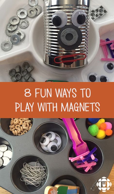 8 Fun Ways To Play With Magnets | Play | CBC Parents Magnet Inquiry Kindergarten, Magnet Kindergarten Activities, Preschool Magnet Board, Intentional Play For Preschool, Magnetic Preschool Activities, Magnetic Wand Activities, Magnets Activities For Kids, Preschool Magnet Activities, Diy Maze