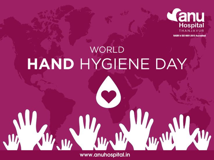 the world hygiene day poster is shown with hands and a drop of water