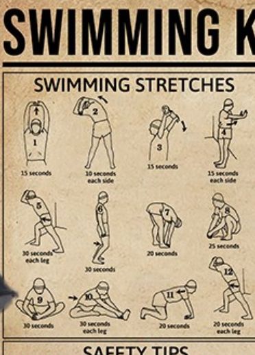 an old poster with instructions on how to use the swimming technique for swimmers and their safety tips